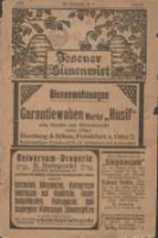 Posener Bienenwirt: Zeitschrift des Bienenwirtschaftlichen Provinzialvereins von Posen 1918.01 Jg.12 Nr1