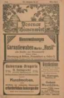 Posener Bienenwirt: Zeitschrift des Bienenwirtschaftlichen Provinzialvereins von Posen 1918.03/04 Jg.12 Nr3/4