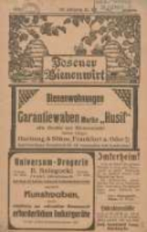 Posener Bienenwirt: Zeitschrift des Bienenwirtschaftlichen Provinzialvereins von Posen 1918.08/09 Jg.12 Nr8/9