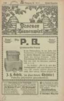 Posener Bienenwirt: Zeitschrift des Großpolnischen Imkerverbandes Poznań 1922.10/11 Jg.16 Nr10/11