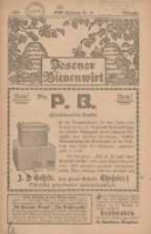 Posener Bienenwirt: Zeitschrift des Großpolnischen Imkerverbandes Poznań 1922.12 Jg.16 Nr12