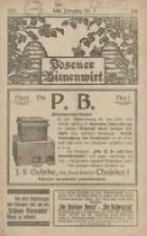 Posener Bienenwirt: Zeitschrift des Großpolnischen Imkerverbandes Poznań 1923.07 Jg.17 Nr7