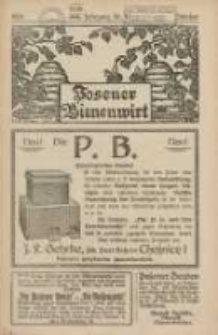 Posener Bienenwirt: Zeitschrift des Gro&szlig;polnischen Imkerverbandes Poznań 1924.10 Jg.18 Nr10