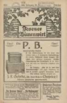 Posener Bienenwirt: Zeitschrift des Großpolnischen Imkerverbandes Poznań 1924.10 Jg.18 Nr10