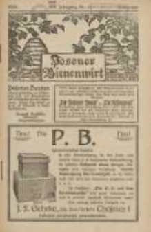 Posener Bienenwirt: Zeitschrift des Gro&szlig;polnischen Imkerverbandes Poznań 1924.11 Jg.18 Nr11