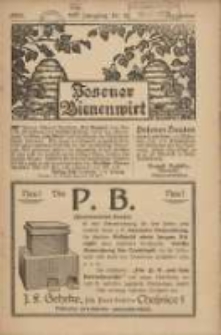 Posener Bienenwirt: Zeitschrift des Großpolnischen Imkerverbandes Poznań 1924.12 Jg.18 Nr12