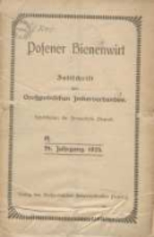 Posener Bienenwirt: Zeitschrift des Gro&szlig;polnischen Imkerverbandes Poznań 1925.01 Jg.19 Nr1