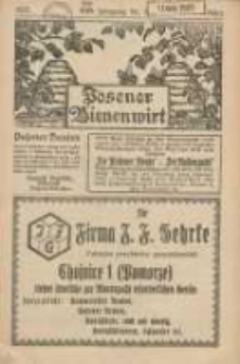 Posener Bienenwirt: Zeitschrift des Großpolnischen Imkerverbandes Poznań 1925.03 Jg.19 Nr3