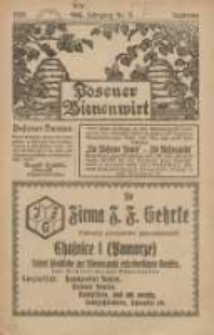 Posener Bienenwirt: Zeitschrift des Großpolnischen Imkerverbandes Poznań 1925.09 Jg.19 Nr9