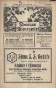 Posener Bienenwirt: Zeitschrift des Gro&szlig;polnischen Imkerverbandes Poznań 1925.11 Jg.19 Nr11