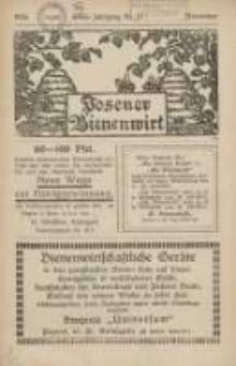 Posener Bienenwirt: Zeitschrift des Gro&szlig;polnischen Imkerverbandes Poznań 1926.11 Jg.20 Nr11