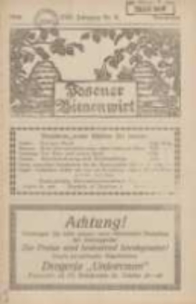 Posener Bienenwirt: Zeitschrift des Verbandes der Gro&szlig;polnischen Imkervereine 1928.11 Jg.22 Nr11