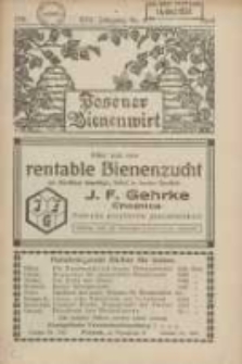 Posener Bienenwirt: Zeitschrift des Verbandes der Gro&szlig;polnischen Imkervereine 1931.04 Jg.25 Nr4