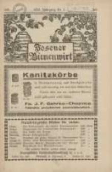 Posener Bienenwirt: Zeitschrift des Verbandes der Gro&szlig;polnischen Imkervereine 1931.07 Jg.25 Nr7