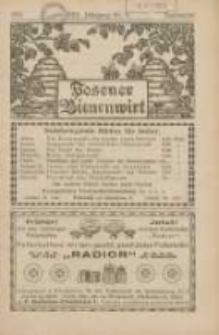 Posener Bienenwirt: Zeitschrift des Verbandes der Gro&szlig;polnischen Imkervereine 1931.09 Jg.25 Nr9