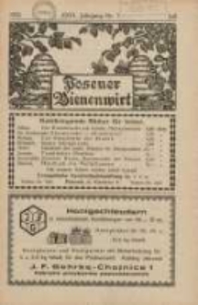 Posener Bienenwirt: Zeitschrift des Verbandes der Großpolnischen Imkervereine 1932.07 Jg.26 Nr7