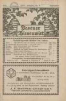 Posener Bienenwirt: Zeitschrift des Verbandes der Gro&szlig;polnischen Imkervereine 1932.09 Jg.26 Nr9