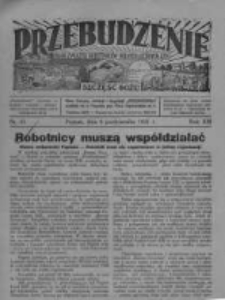 Przebudzenie: organ Związku Robotnik&oacute;w Rolnych i Leśnych ZZP. 1931.10.08 R.13 Nr41