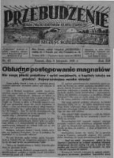Przebudzenie: organ Związku Robotników Rolnych i Leśnych ZZP. 1931.11.05 R.13 Nr45