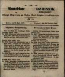 Amtsblatt der K&ouml;niglichen Regierung zu Posen. 1847.04.20 Nro.16
