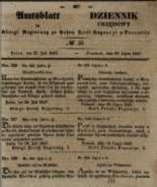 Amtsblatt der K&ouml;niglichen Regierung zu Posen. 1847.07.27 Nro.30