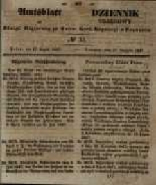 Amtsblatt der K&ouml;niglichen Regierung zu Posen. 1847.08.17 Nro.33