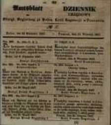 Amtsblatt der K&ouml;niglichen Regierung zu Posen. 1847.09.14 Nro.37