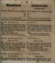 Amtsblatt der K&ouml;niglichen Regierung zu Posen. 1847.10.12 Nro.41