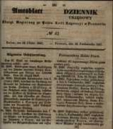 Amtsblatt der K&ouml;niglichen Regierung zu Posen. 1847.10.19 Nro.42