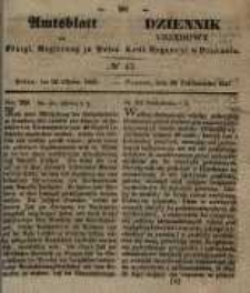 Amtsblatt der K&ouml;niglichen Regierung zu Posen. 1847.10.26 Nro.43