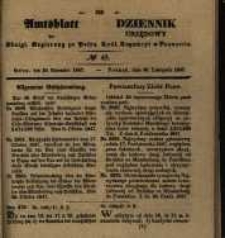 Amtsblatt der K&ouml;niglichen Regierung zu Posen. 1847.11.30 Nro.48