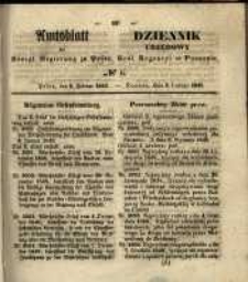Amtsblatt der K&ouml;niglichen Regierung zu Posen. 1849.02.06 Nr.6