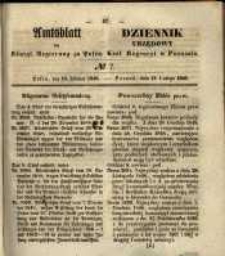 Amtsblatt der Königlichen Regierung zu Posen. 1849.02.13 Nr.7