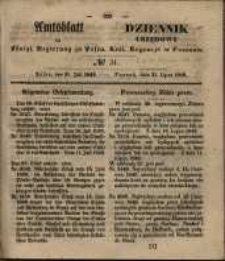 Amtsblatt der Königlichen Regierung zu Posen. 1849.07.31 Nr.31