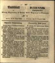 Amtsblatt der K&ouml;niglichen Regierung zu Posen. 1849.08.21 Nr.34