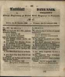 Amtsblatt der K&ouml;niglichen Regierung zu Posen. 1849.11.20 Nr.47