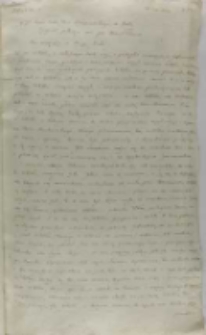 Kopia listu Bernarda Macieiowskiego biskupa krakowskiego do kr&oacute;la, Krak&oacute;w 28.01.1602