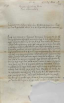 Wojciech Baranowski biskup płocki do kr&oacute;la, Pułtusk 09.05.1602