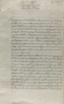 Wojciech Baranowski biskup płocki do kr&oacute;la, Warszawa 23.05.1602