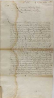 Maciej Leniek do kr&oacute;la, Ryga 20.06.1602