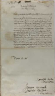 Stanisław Karnkowski arcybiskup gnieźnieński do kr&oacute;la, Łowicz 29.01.1603