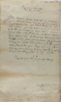 Lew Sapieha kanclerz wielki litewski do króla, Słonim 03.04.1603