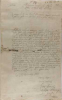 Jan Drucki z Dziecinowic do kr&oacute;la, Lublin 12.05.1603