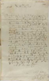 Jan Karol Chodkiewicz do kr&oacute;la, Dorpat 12.06.1603