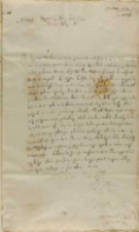 Jan Karol Chodkiewicz do kr&oacute;la, Dorpat 15.06.1603