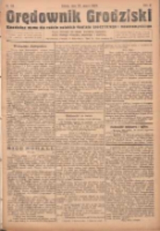 Orędownik Grodziski: niezależne pismo dla rodzin polskich powiatu grodziskiego i nowotomyskiego : organ centralny dla miast: Grodziska, Opalenicy, Buku, Nowego Tomyśla, Zbaszynia i Lw&oacute;wka 1923.03.24 R.5 Nr24