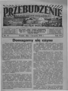 Przebudzenie: organ Związku Robotnik&oacute;w Rolnych i Leśnych ZZP. 1935.11.07 R.17 Nr45