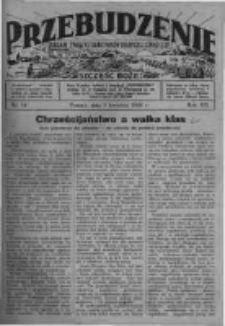 Przebudzenie: organ Związku Robotnik&oacute;w Rolnych i Leśnych ZZP. 1938.04.07 R.20 Nr14