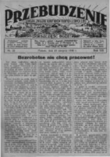 Przebudzenie: organ Związku Robotnik&oacute;w Rolnych i Leśnych ZZP. 1938.08.11 R.20 Nr32
