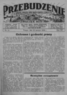 Przebudzenie: organ Związku Robotnik&oacute;w Rolnych i Leśnych ZZP. 1938.08.25 R.20 Nr34